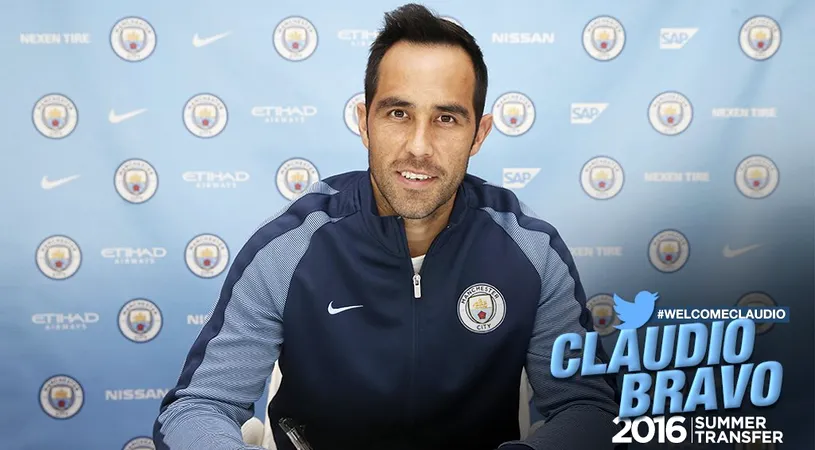 OFICIAL | Claudio Bravo a semnat pe patru ani cu Manchester City: 