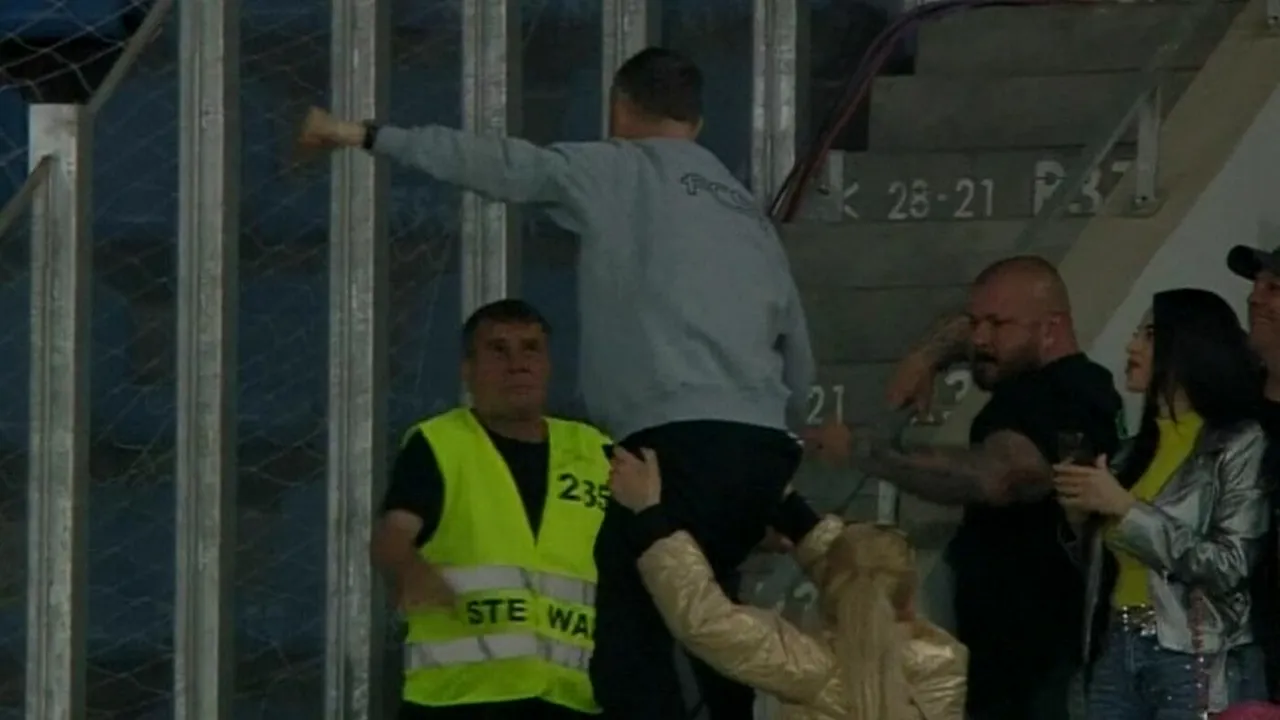 Meme Stoica s-a contrat cu un steward! Ce s-a întâmplat pe stadionul din Bănie, după derby-ul Universitatea Craiova - FCSB! FOTO