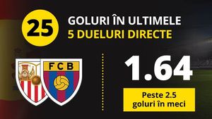 Sevilla - Barcelona: COTĂ MĂRITĂ pe victoria Barcei, cu Messi marcator și cartonaș roșu în meci!
