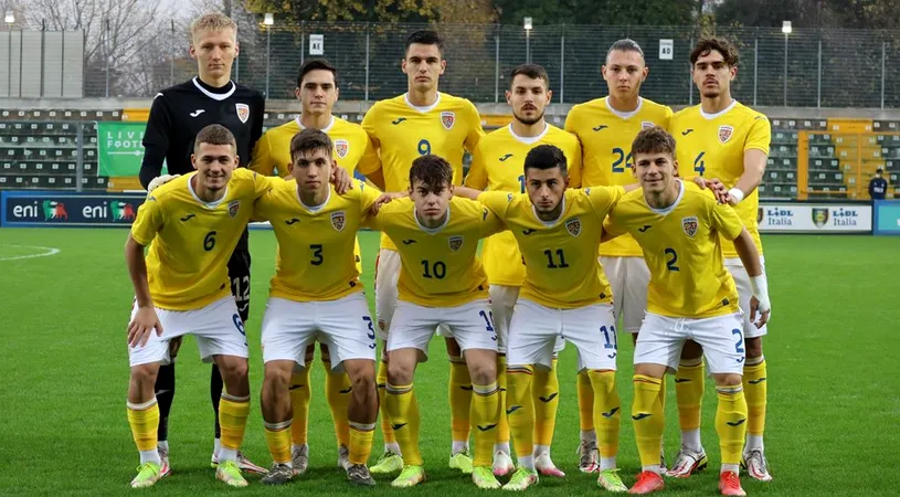 România U20 suferă o nouă umilință! Italia U20 n-a avut milă de tricolori și le-a administrat o corecție dură