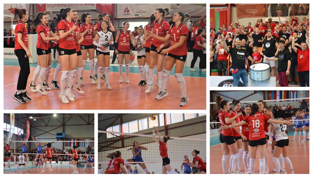 Volei Alba Blaj, aproape campioană pentru a șasea oară! Câștigătoarea Cupei s-a impus clar și în derby-ul din play-off cu CSM Târgoviște