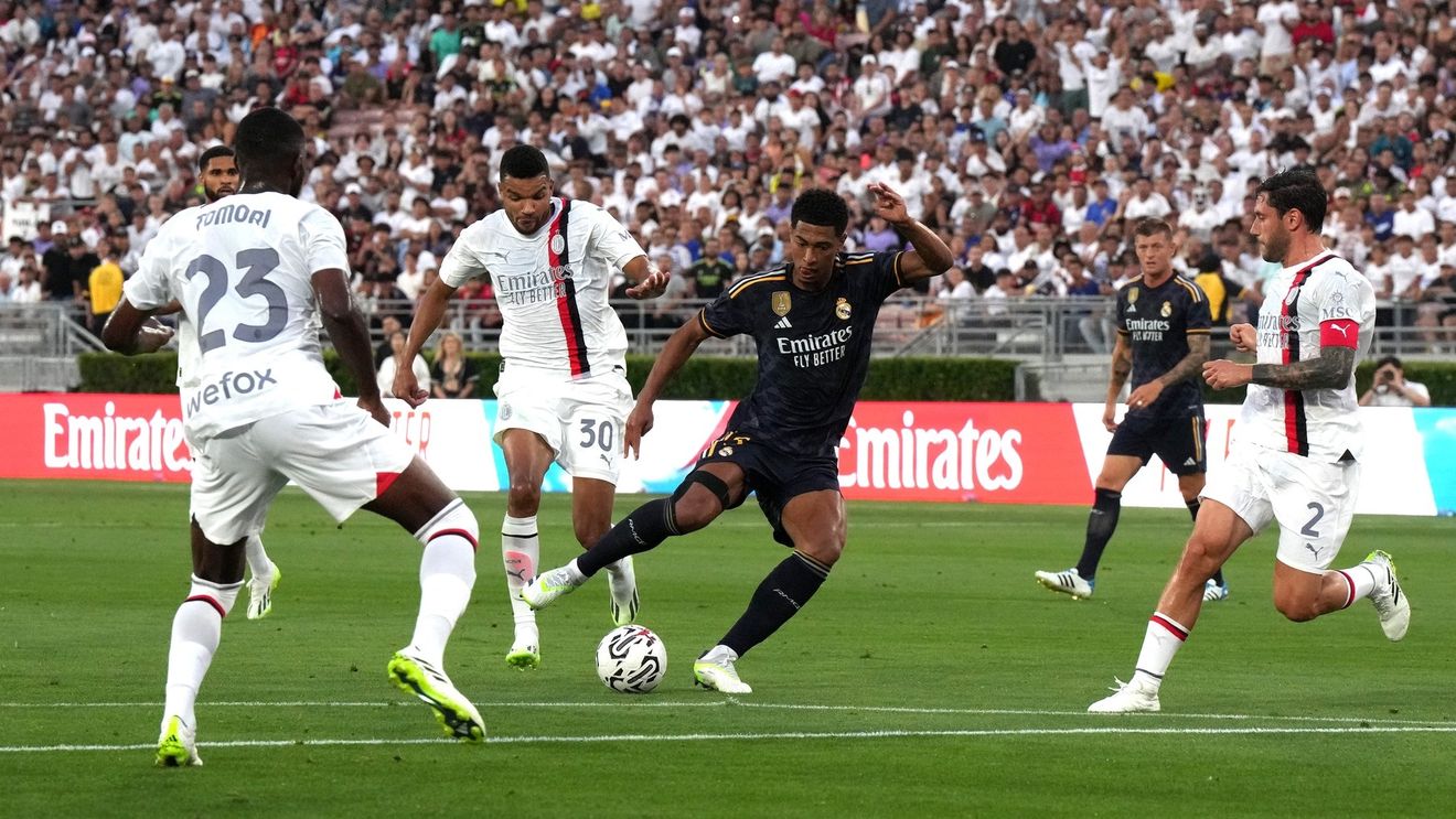 Jude Bellingham a făcut senzație la debutul pentru Real Madrid, în amicalul cu AC Milan. Înlocuitorul lui Tătărușanu, gafă impardonabilă pe Rose Bowl din Pasadena | VIDEO