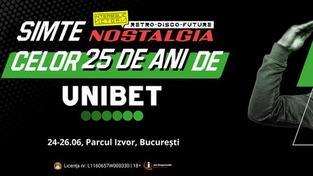 Unibet, partener oficial al Festivalului Nostalgia din București, 24 – 26 iunie 2022