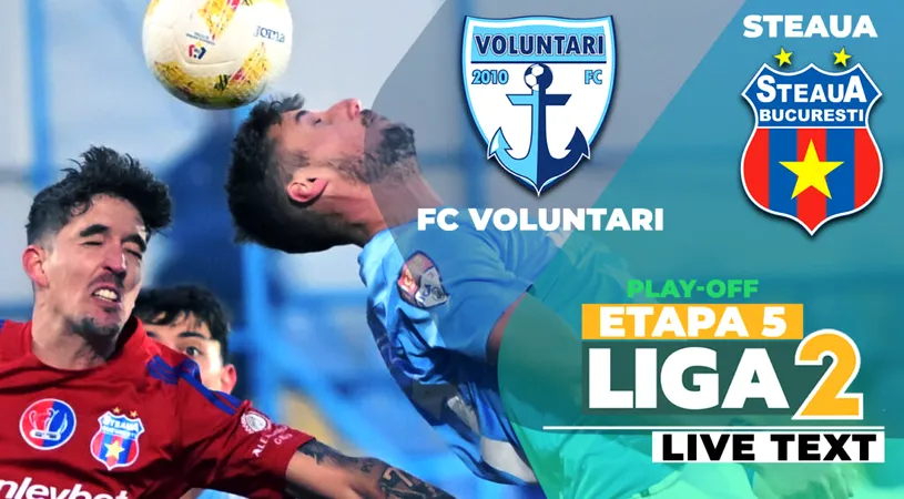 FC Voluntari învinge Steaua și continuă cursa pentru al doilea loc direct promovabil. Adam Nemec și Mihai Roman au înscris împotriva ”militarilor”