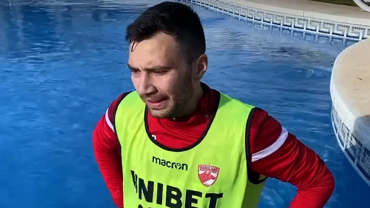 Alexandru Răuță, recuperare în piscină după antrenamentele intense: 