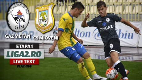 Gaz Metan - CS Mioveni 3-1.** Mediașul câștigă lejer cu Pustai pe bancă și revine pe primul loc în play-off