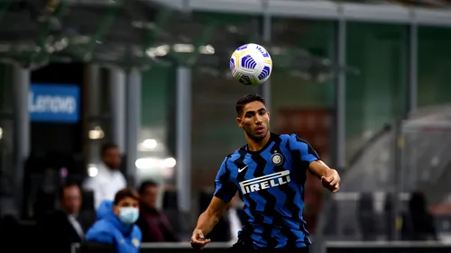 Lovitură dură pentru Inter Milano, înaintea debutului în grupele Champions League. Achraf Hakimi a fost depistat pozitiv la testul pentru COVID-19