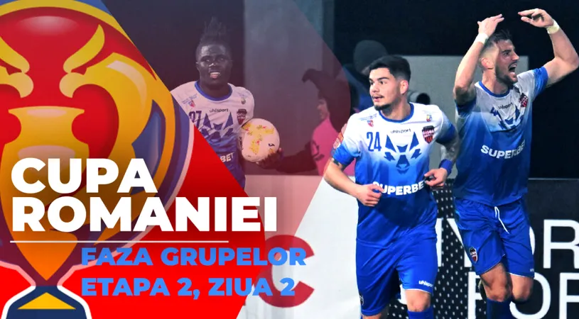 Cupa României, faza grupelor | CS Gloria Bistrița învinge Sănătatea Cluj și păstrează șanse de calificare în sferturi. Vezi toate rezultatele zilei și clasamentele