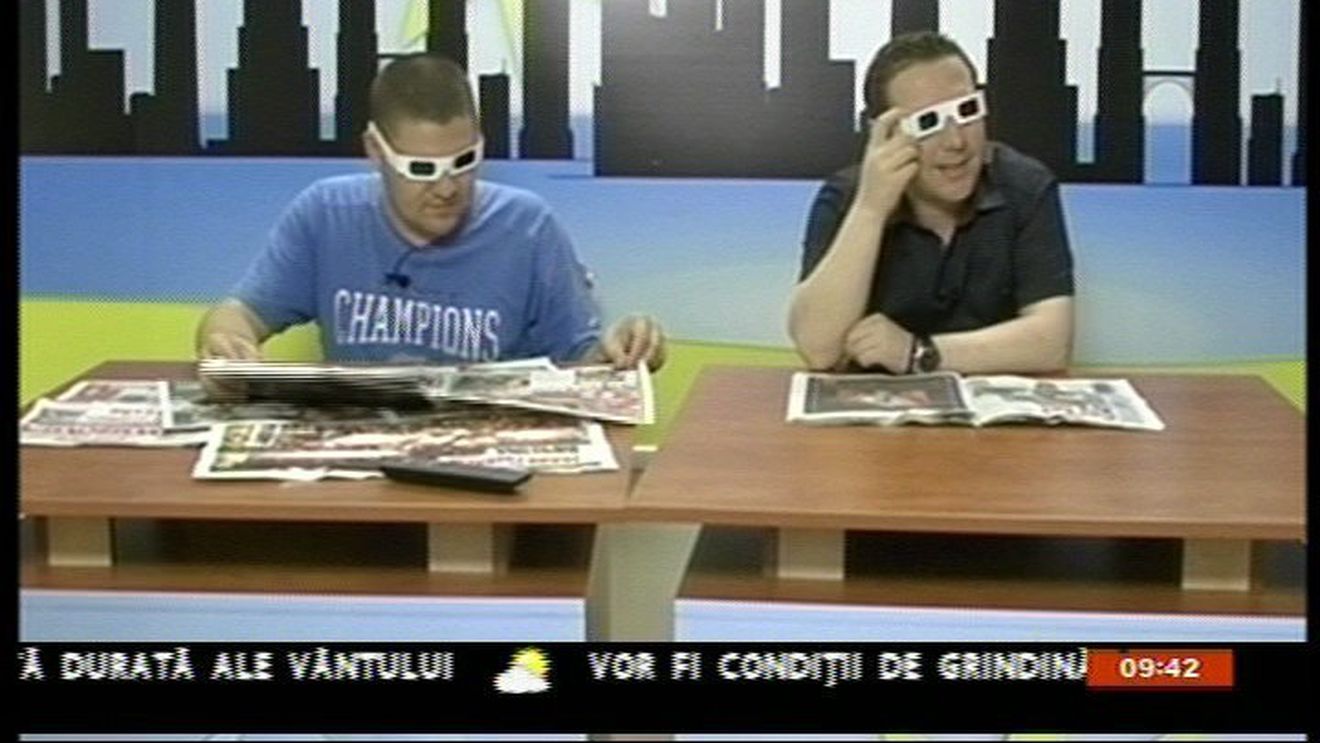 VIDEO Ochelarii 3D ProSport, "vedete" la televiziunile locale !