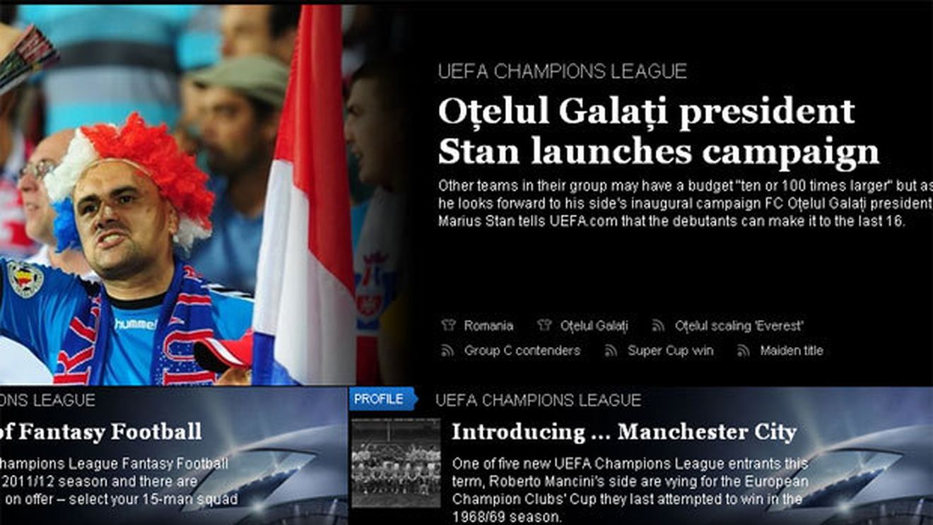 Oțelul, cap de afiș pe site-ul UEFA!** "Sperăm ca predicția lui Dorinel să se adeverească și să acumulăm nouă puncte"