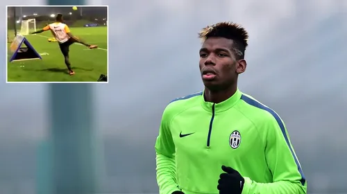 VIDEO | Execuție de senzație reușită de Pogba la antrenamentele lui Juventus. A trimis mingea în plasă din spatele porții