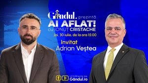 „Ai Aflat! cu Ionuț Cristache” începe joi, 30 iulie, de la ora 15.00, live pe Gândul. Invitat: Adrian Veștea