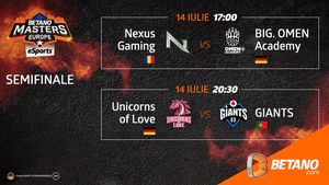 Nexus Gaming joacă azi în semifinalele Betano Masters Europe la CS:GO!