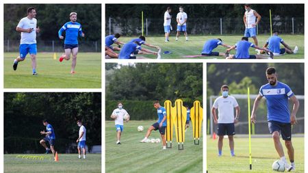 Farul și-a reluat antrenamentele cu 19 jucători. FOTO și VIDEO de la prima ședință de pregătire coordonată de Ianis Zicu