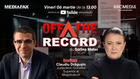 OFF The Record Invitat: judecător Claudiu Drăgușin, Consiliul Superior al Magistraturii