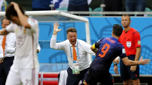 Olanda a dat de pământ cu deținătoarea titlului. Van Gaal: „Nu mă așteptam să marcăm 5 goluri Spaniei”