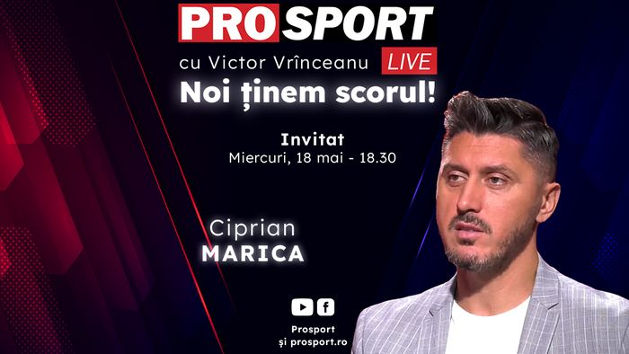 ProSport Live, o nouă ediție premium pe prosport.ro! Ciprian Marica vine să dezbată cele mai noi informații din fotbalul românesc
