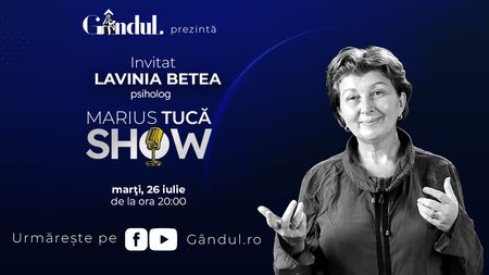 Marius Tucă Show începe marți 26 iulie, de la ora 20.00, pe gandul.ro