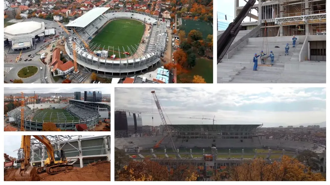 Imagini noi cu stadiul lucrărilor la Municipalul din Sibiu! Primăria: ”În 2022 aplaudăm victoriile pe stadion”