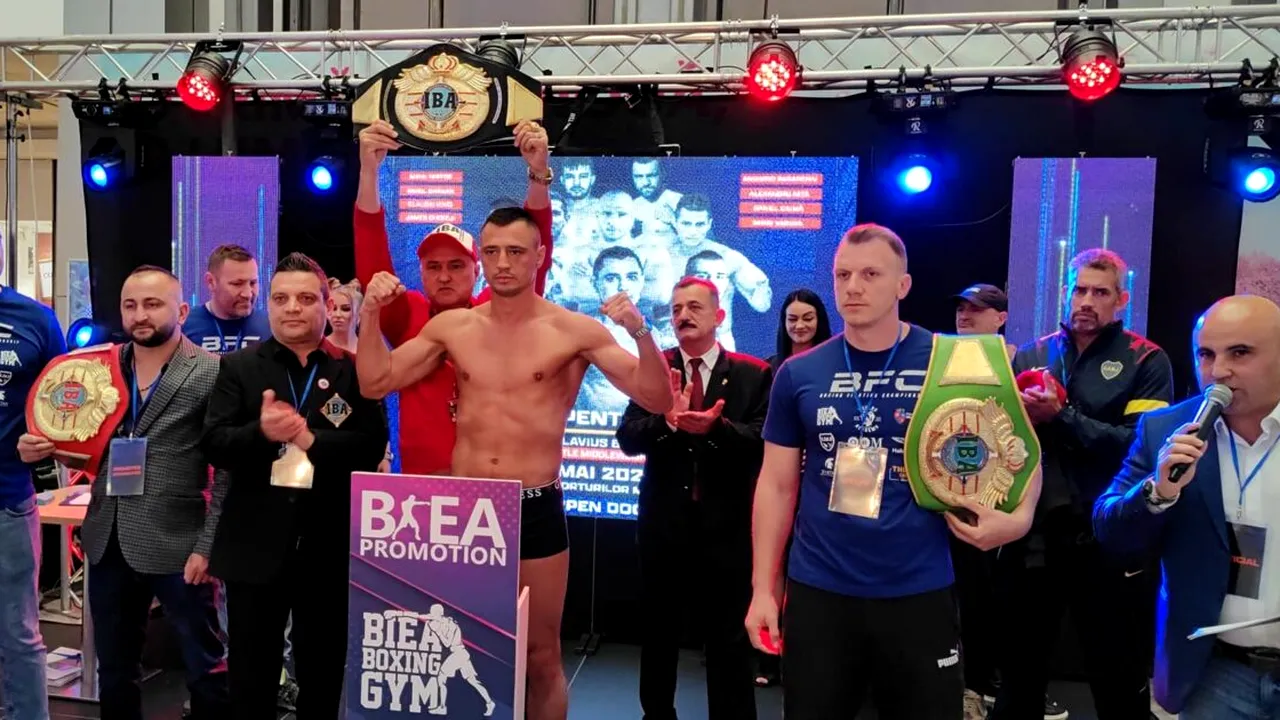 Luptă în ring cu centura mondială pusă la bătaie! Flavius Biea boxează în aprilie la Timișoara