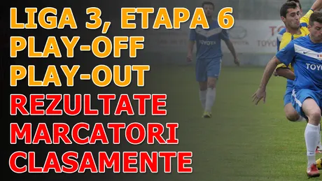 Rezultatele și marcatorii** etapei a VI-a din play-off și play-out