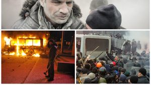 FOTO: Vitali Klitschko s-a implicat activ în protestele violente de pe străzile Kievului! Peste 200.000 de oameni s-au adunat în centrul orașului și s-au luptat cu forțele de ordine