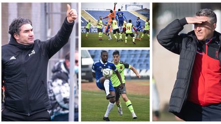 Reacțiile antrenorilor Ovidiu Stângă și Alin Minteuan după amicalul “FC U” Craiova - CSM Reșita. ”Cu jocul din prima repriză, abia putem intra în play-off!” / ”Am vrut să văd la ce nivel suntem”