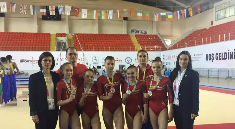 Gimnaziada de la Trabzon. Argint cu teama în suflet. Echipa feminină de gimnastică a României, pe podium în Turcia. 