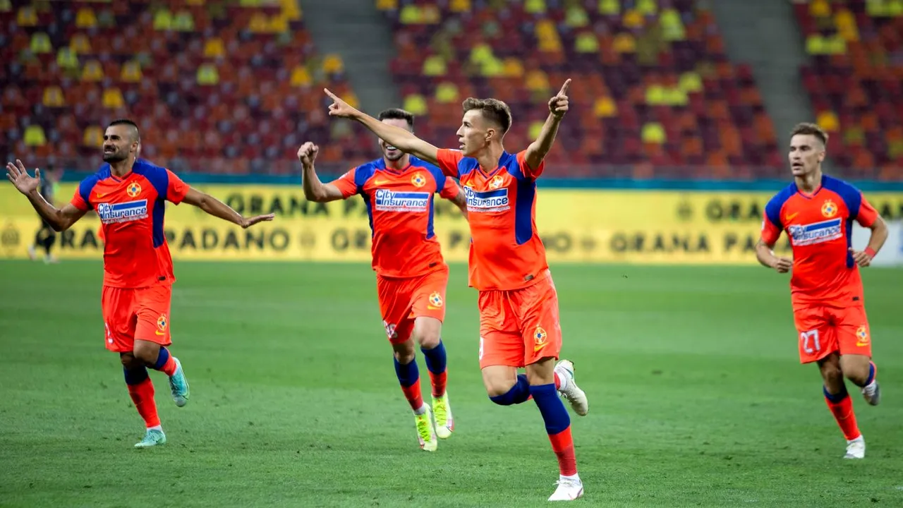 FCSB - Gaz Metan 2-1. Octavian Popescu i-a salvat pe roș-albaștri înaintea derby-ului cu Rapid