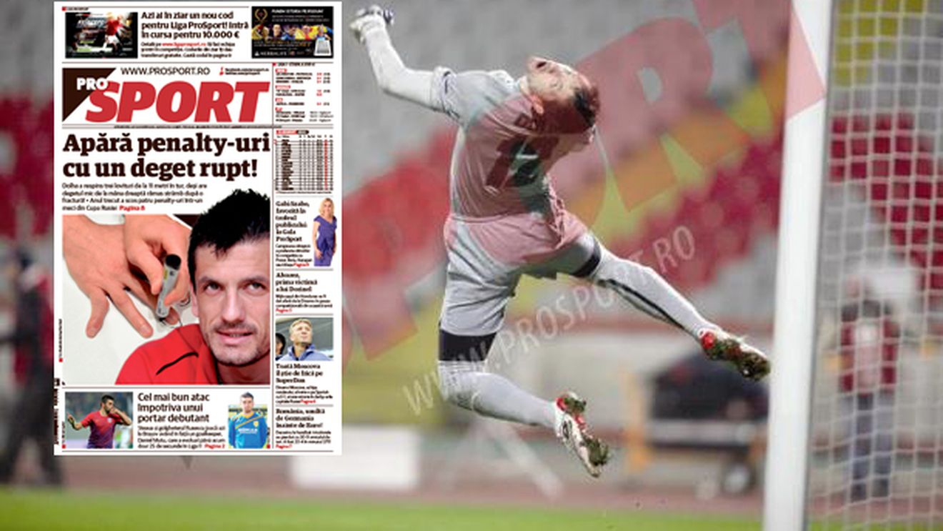 E cel mai bun portar din Liga 1!** Apără penalty-uri cu un deget rupt: în tur a respins trei lovituri de la 11 metri! Nici măcar Pirlo nu l-a putut bate