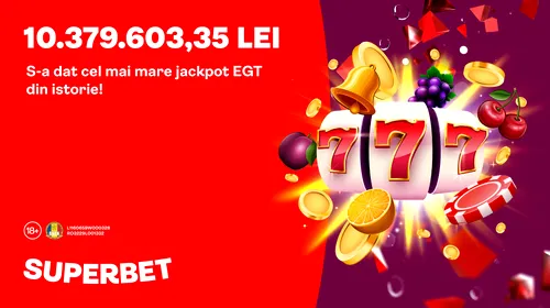 Cel mai mare jackpot din România s-a dat la Superbet! Cum e să câștigi 10.379.603,35 lei