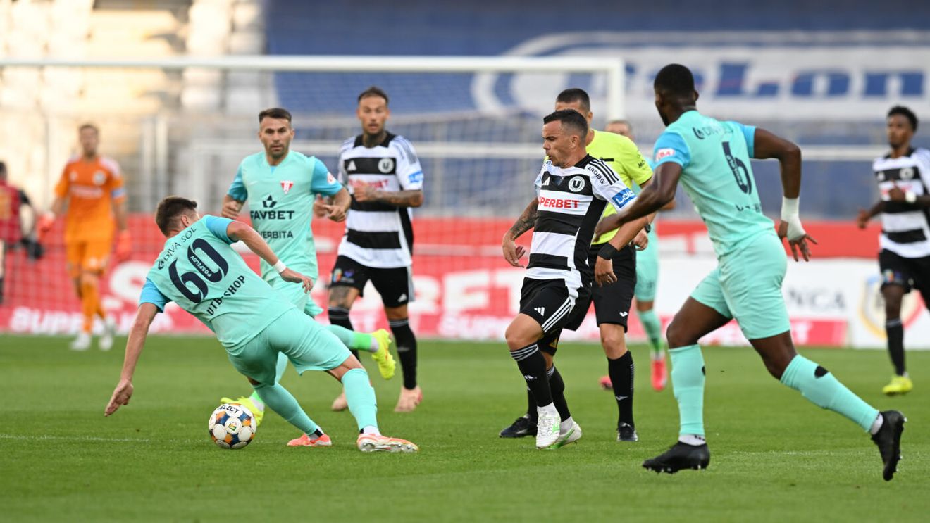 U Cluj - UTA 1-1. Trupa din Arad, două puncte în două etape din Superliga