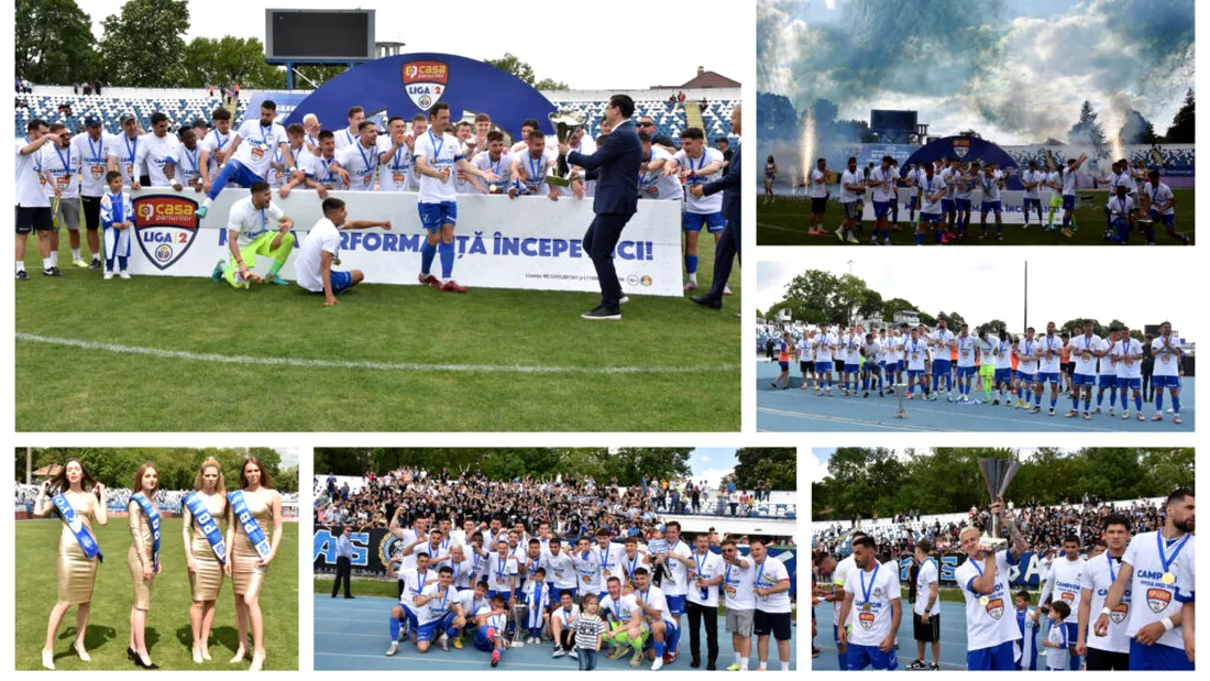 VIDEO | Poli Iași a primit trofeul Ligii 2! Jucătorii au făcut turul de onoare al stadionului cu medaliile de campioni, Răzvan Burleanu a fost huiduit de un întreg stadion