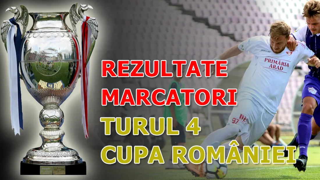 Turul 4 al Cupei României |** FC Argeș, umilită de singura echipă din Liga 4 rămasă în competiție. UTA s-a calificat spectaculos în fața celor de la ACS Poli. Cele 15 cluburi care fac pasul în 16-imi
