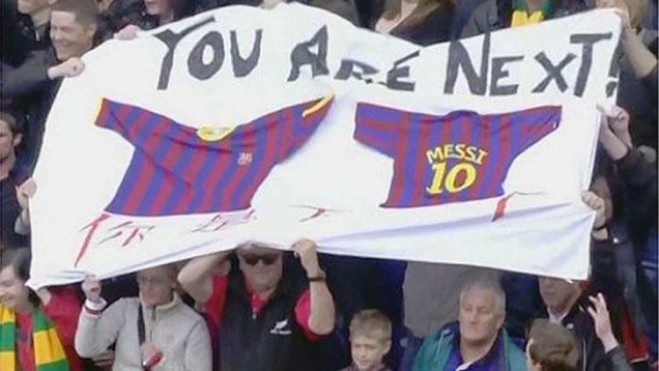Englezii pregătesc răzbunarea: "E rândul tău"!** FOTO Mesajul fanilor lui Manchester United către Messi