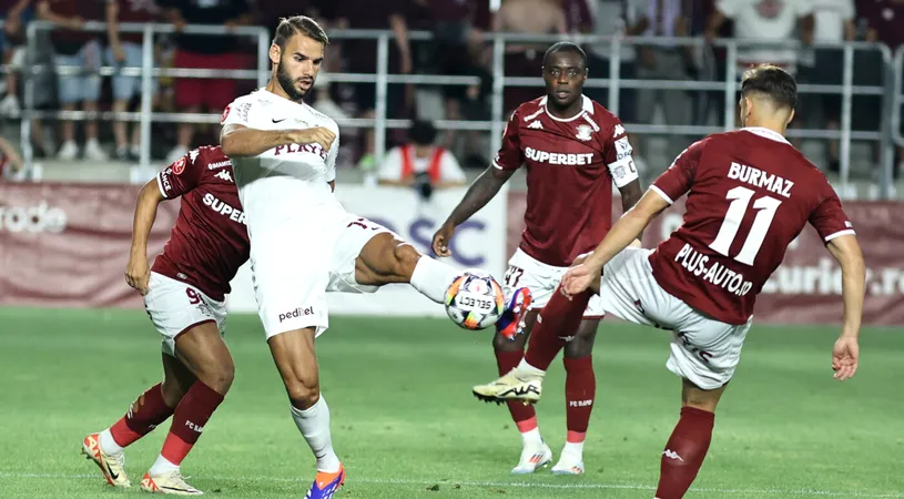 Rapid București - CFR Cluj 2-2, în etapa 2 din Superliga! Gazdele smulg un punct în minutul 7 al prelungirilor