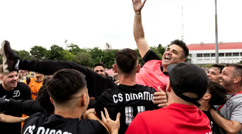 Performanță importantă pentru CS Dinamo! A urcat în Liga 2, iar Florin Bratu se gândește, deja, la aducerea unor jucători din SuperLiga: ”Am venit să fac performanță, să promovez. Mă bucur că am reușit”