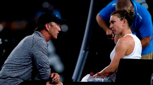 Simona Halep s-a enervat, iar Darren Cahill a taxat-o: „Poate că mă aflu la 14.298 de km distanţă, dar...