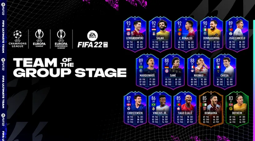 Team Of The Group Stage este cel mai recent eveniment din FIFA 22 ce oferă super carduri gamerilor