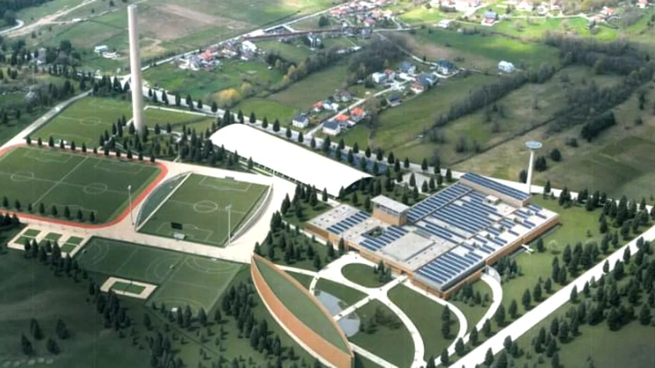 Baza sportivă de 60.000.000 de euro, ca-n Vest, de pe locul fostei fabrici de fibre din Câmpulung a primit acceptul Agenției de Mediu. Coșul de fum și castelul de apă, parte din proiectul gigant