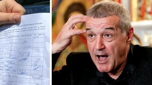 Votul care l-a scandalizat pe Gigi Becali! Miliardarul a venit cu foaia pe care cluburile au spus dacă sunt de acord cu propunerea FCSB de a se elimina regula U21: cine a semnat pentru și cine a fost împotriva! | FOTO&VIDEO