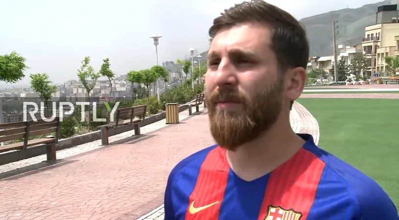 Lucrurile au luat-o razna pentru iranianul care seamănă cu Messi. Reza Parastesh a ajuns la poliție după ce lumea l-a confundat cu starul Barcelonei