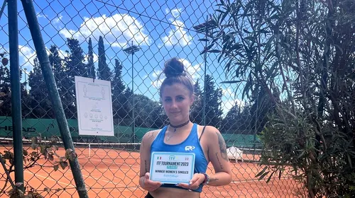 Rebela tenisului din România a câștigat turneul de la Santa Margherita di Pula! Andreea Prisacariu s-a impus într-o finală 100% românească