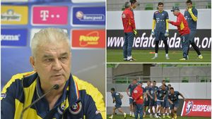 Iordănescu, nervos înainte de meciul cu Ungaria: "Sunt 50% decis asupra echipei de start. Să văd cum dorm la noapte". FOTO Antrenamentul tricolorilor de la Budapesta
