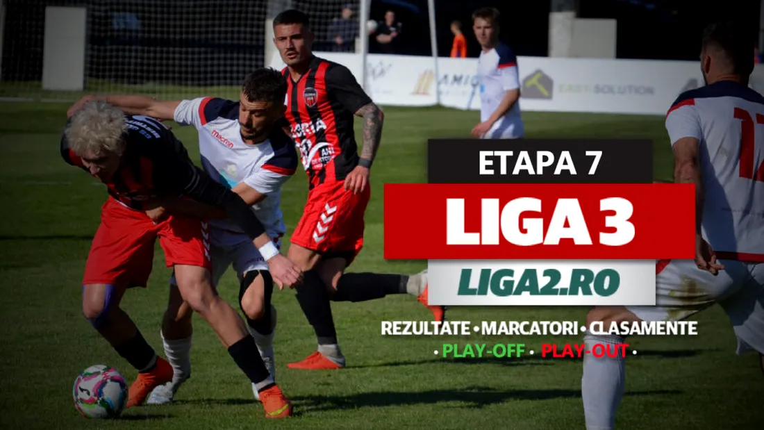 Liga 3, etapa 7 din play-off și play-out | 9-2 și 8-0, scorurile rundei. Corvinul mărșăluiește către Liga 2, FC Bihor, Bistrița și Reșița se desprind. Foresta a fost ținută în șah de Ceahlăul, SR Brașov a ratat șansa să urce pe locul 2