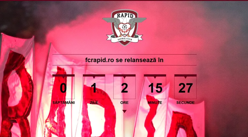 Rapidul își relansează** mâine siteul oficial și inovează cu Rapid TV
