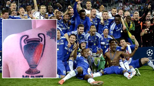 Un fan Chelsea a ajuns ținta glumelor pe net! FOTO Cu ce tatuaj a celebrat câștigarea Ligii Campionilor din 2012