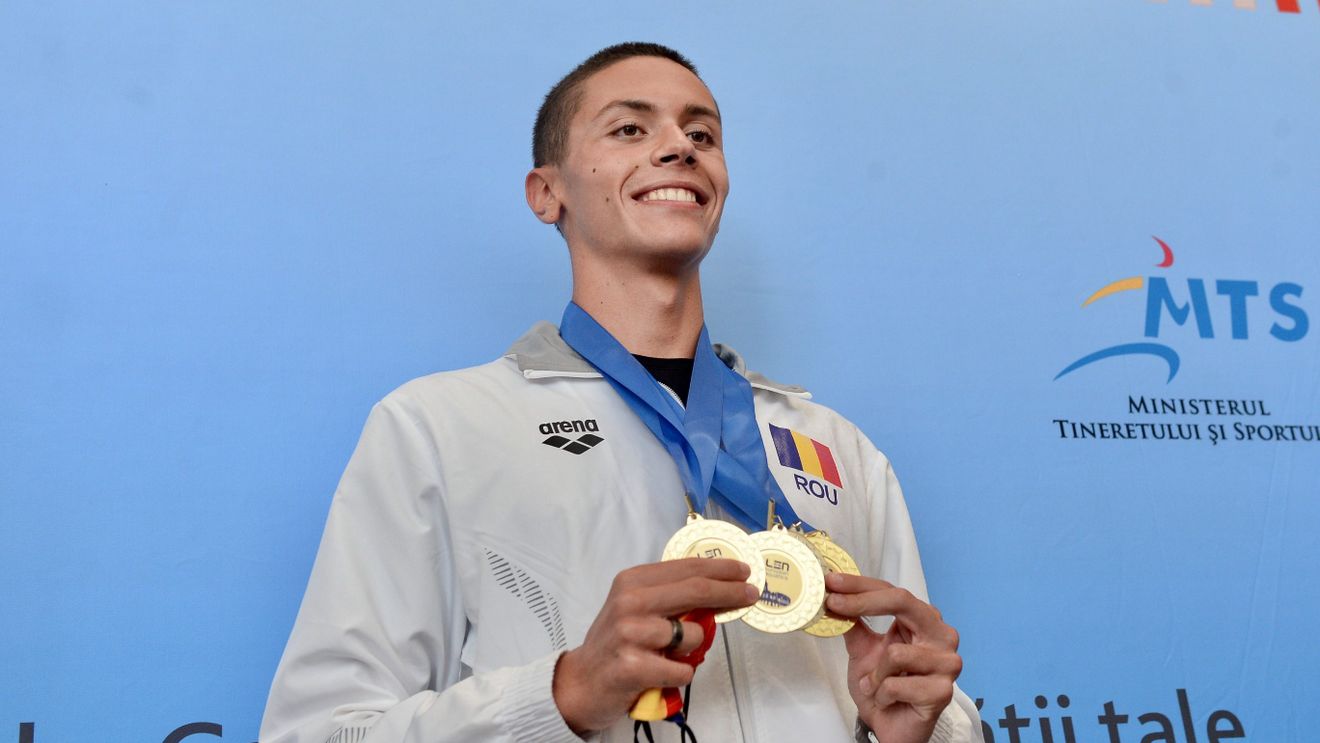 David Popovici, aur la 100 metri liber în cursa de la EURO Meet! A doborât recordul competiției cu un timp excelent