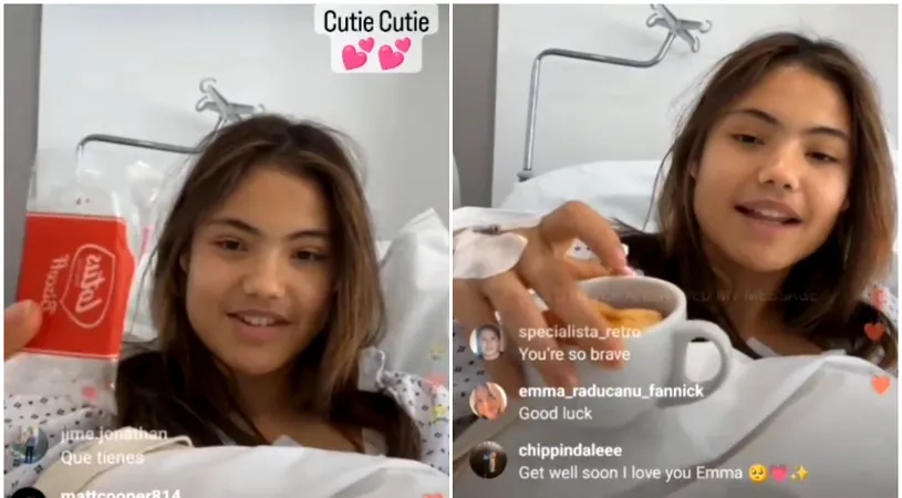 Emma Răducanu, live pe Instagram de pe patul de spital! Cât de optimistă este după trei operații și cum arată meniul campioanei de la US Open 2021 | VIDEO