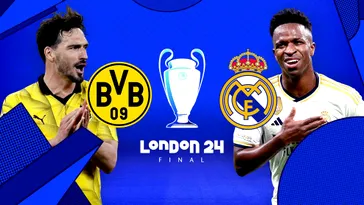 Borussia Dortmund – Real Madrid, finala UEFA Champions League, este Live Video Online pe prosport.ro. David și Goliat, față în față pe legendara arenă Wembley!